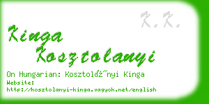 kinga kosztolanyi business card